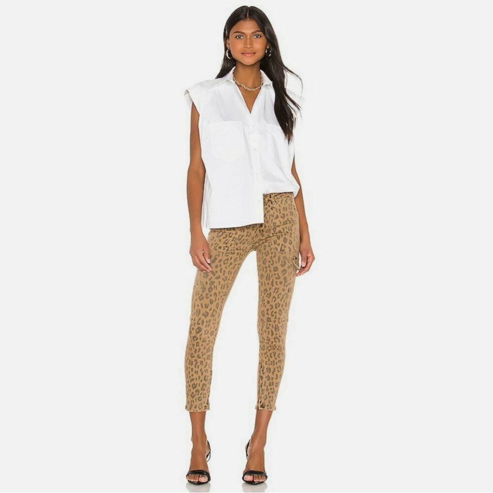Frame Cargo Spring Cheetah Skinny Jeans